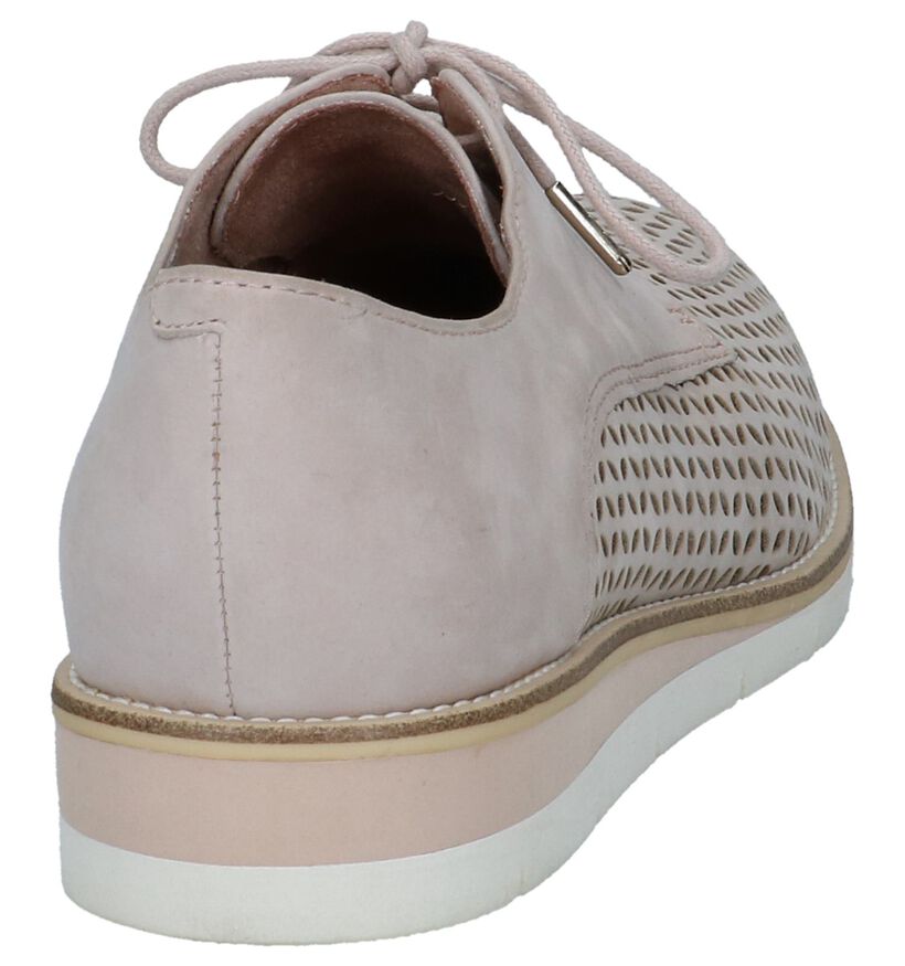 Tamaris Chaussures à lacets en Rose clair en nubuck (237706)