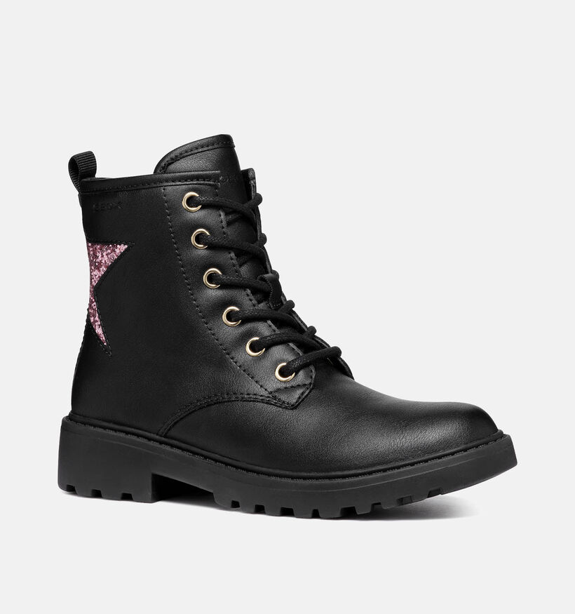 Geox Casey Bottines en Noir pour filles (344550) - pour semelles orthopédiques