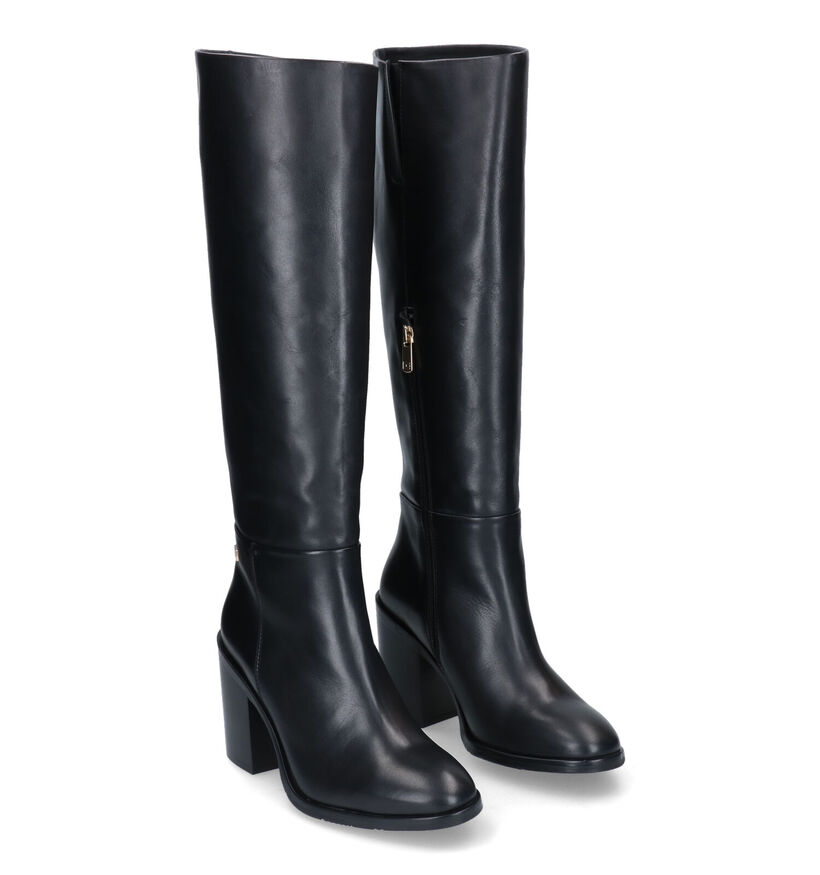 Tommy Hilfiger Flag Stud Bottes en Noir en cuir (310729)