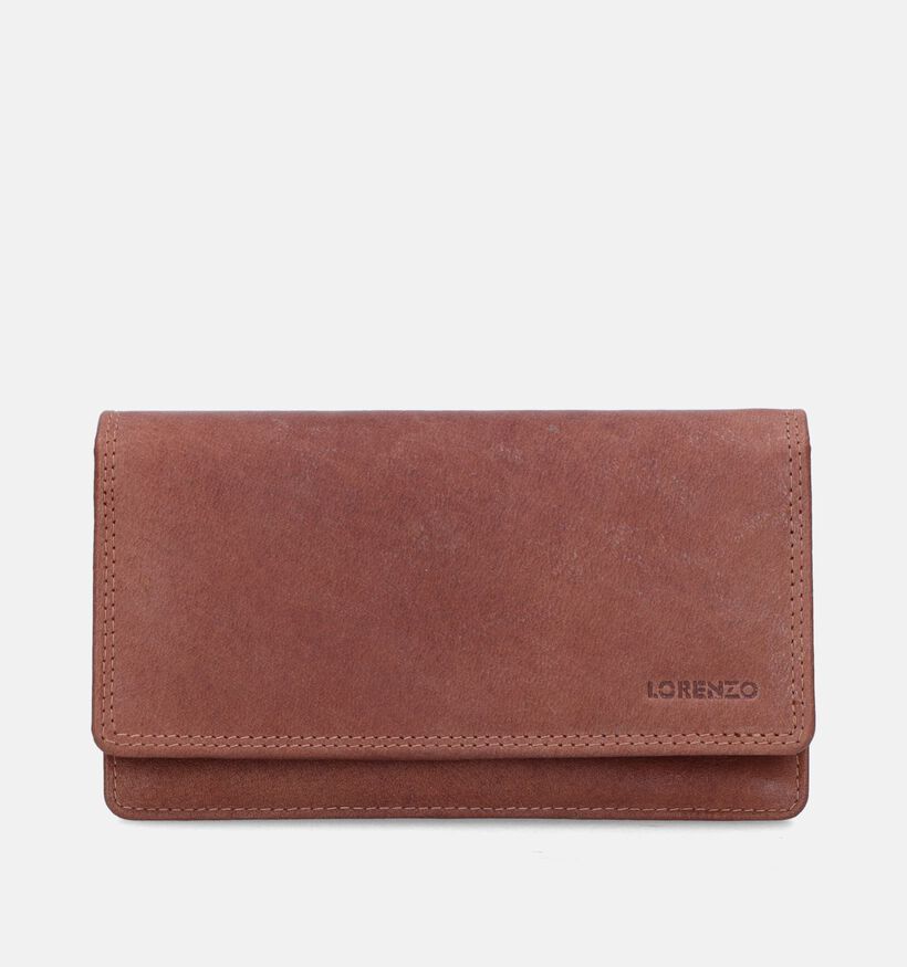 Euro-Leather Cognac Overslagportemonnee voor dames (353527)
