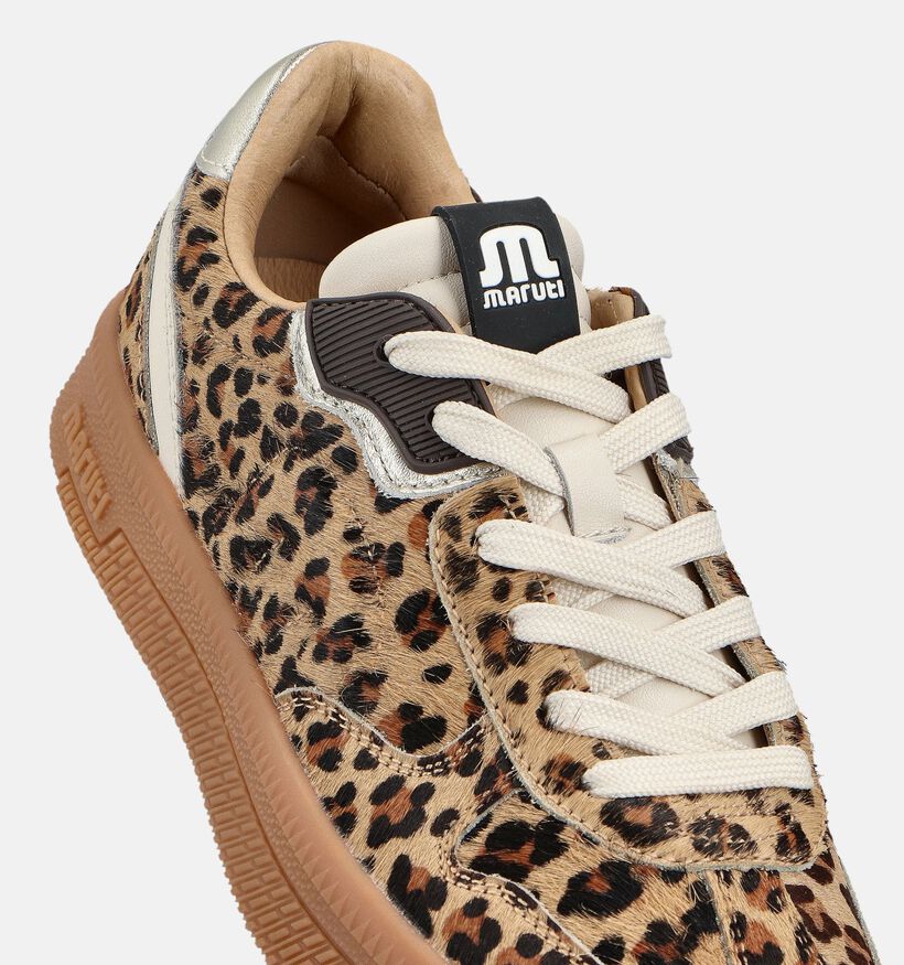 Maruti Yale Bruine/Leopard Sneakers voor dames (360824) - geschikt voor steunzolen