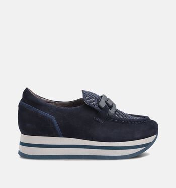 Softwaves Chaussures plates Noir/Bleu