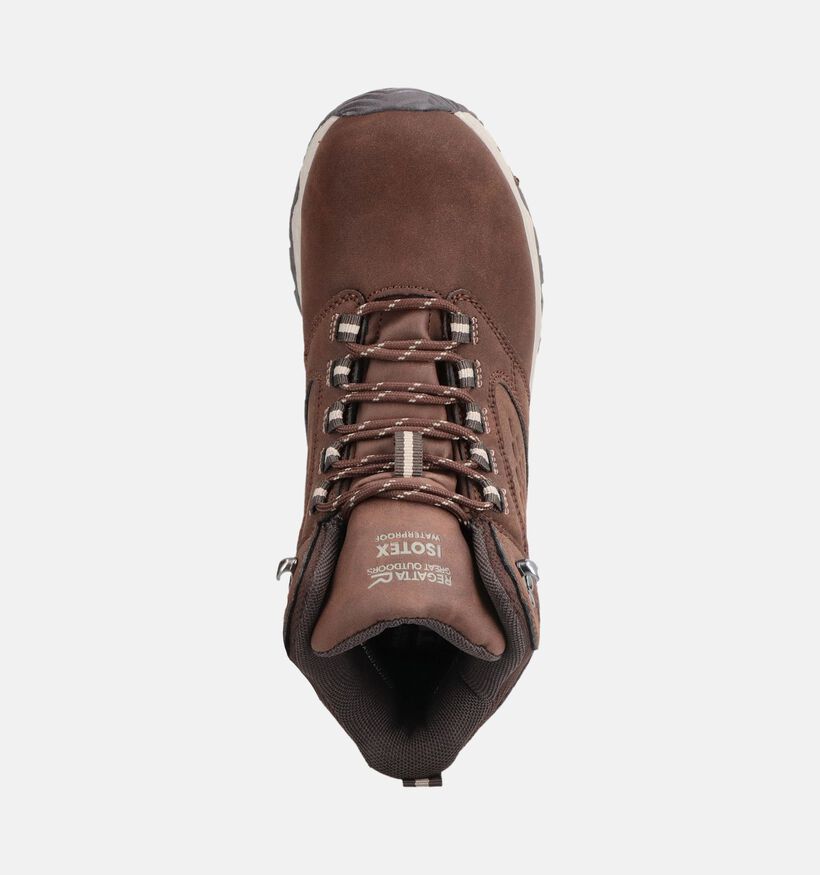 Regatta Womens Amble Chaussures de randonn&eacute;e en Brun fonc&eacute; pour femmes (378574) - pour semelles orthop&eacute;diques