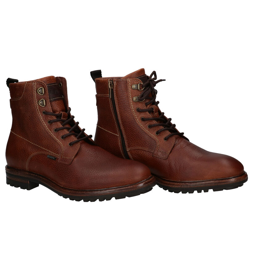 Scapa Cognac Boots in leer (298200)