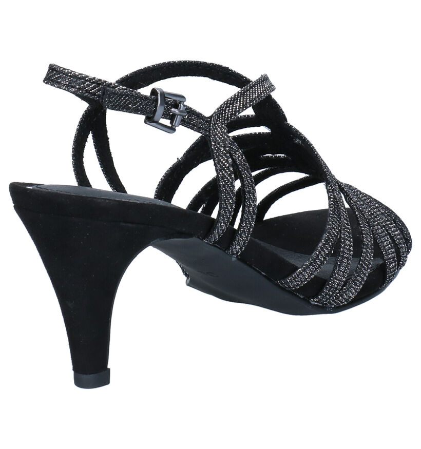 Marco Tozzi Zwarte Sandalen in stof (270693)