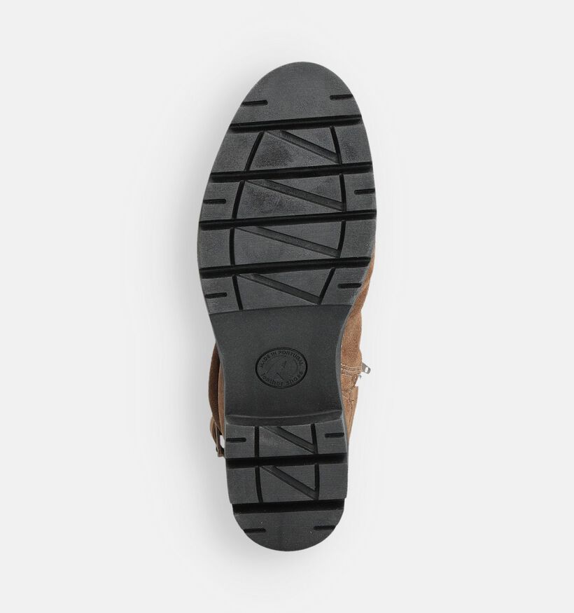 Solemade Molly Bottines plates en Camel pour femmes (364148) - pour semelles orthopédiques