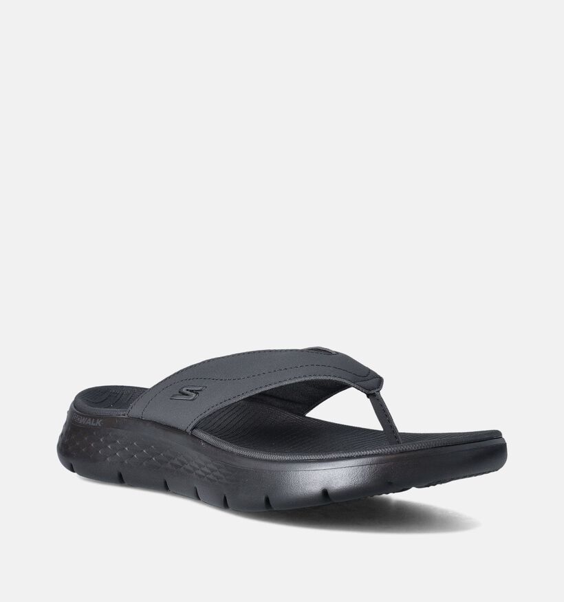 Skechers Go Walk Flex Vallejo Tongs en Noir pour hommes (354585)