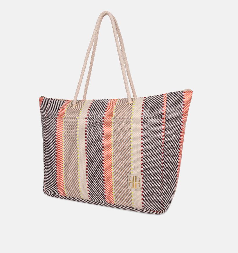 Laurent David Oranje/Beige Strandtas voor dames (373959)