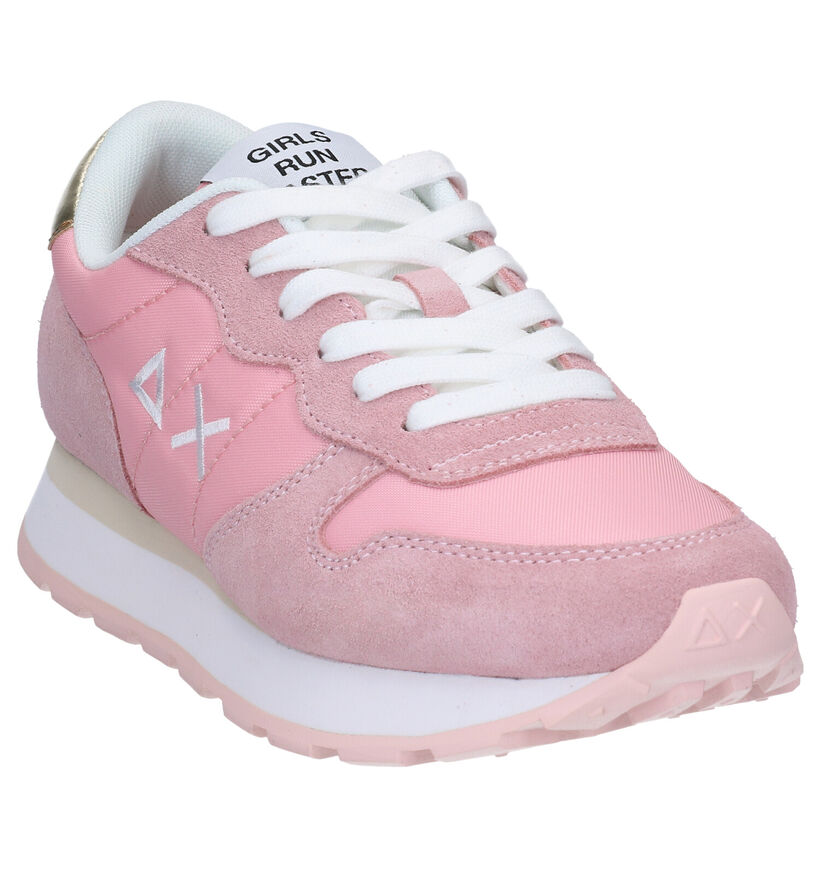 Sun 68 Ally Solid Nylon Fuchsia Sneakers in nubuck (304668)