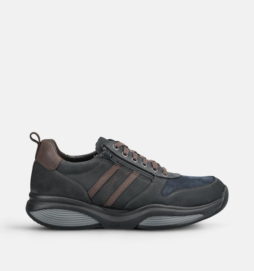 Xsensible Stretchwalker Donkerblauwe Schoenen met Veter en Rits voor heren (379247) - geschikt voor steunzolen