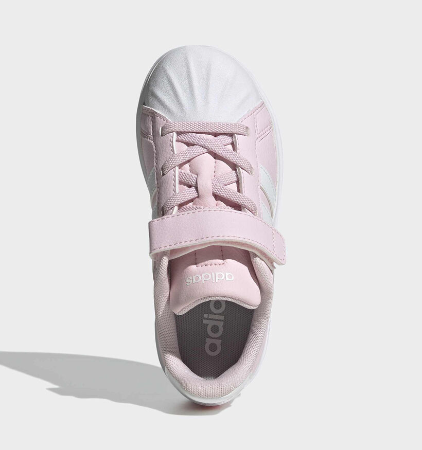 adidas Streettalk Baskets en Rose pour filles (372792) - pour semelles orthop&eacute;diques