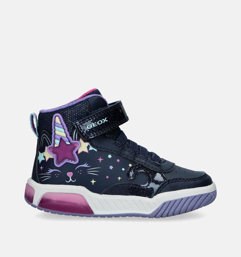 Geox Inek Baskets en Bleu pour filles (345929) - pour semelles orthopédiques