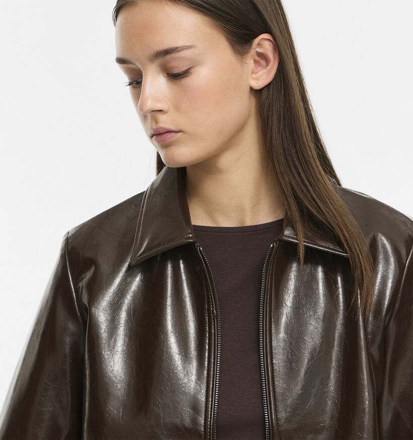 Vila Shinny Donkerbruine Korte Jas voor dames (378480)