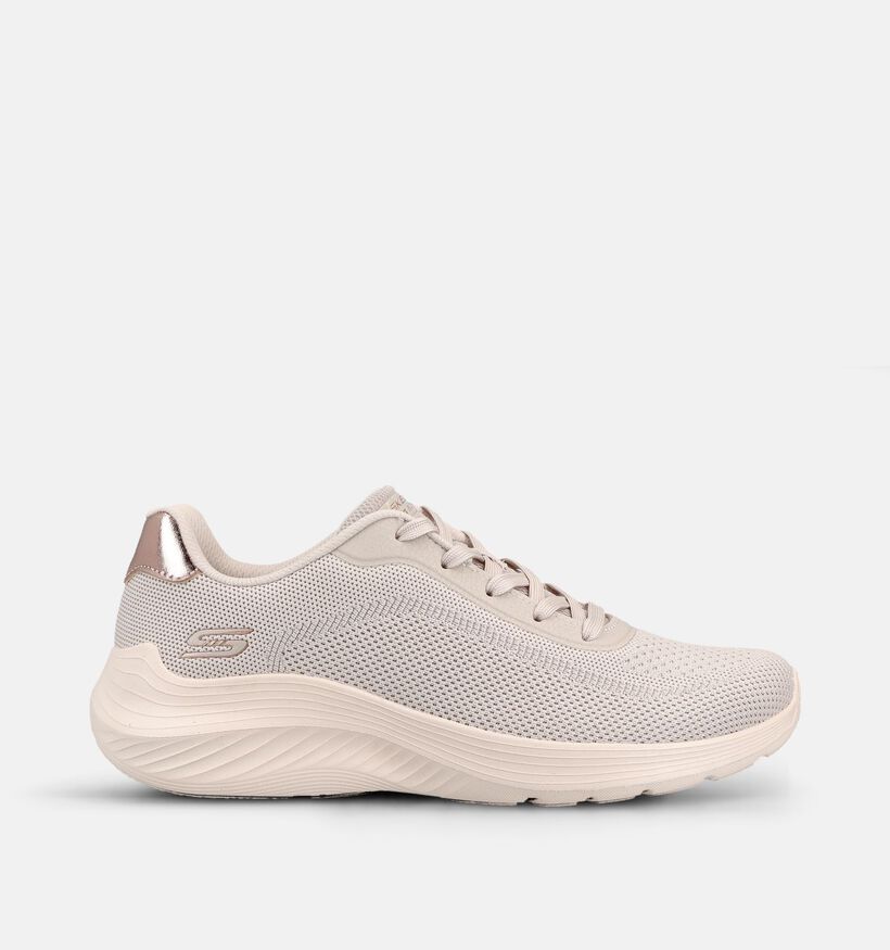 Skechers Bobs Squad Waves Baskets en Ecru pour femmes (375600) - pour semelles orthop&eacute;diques