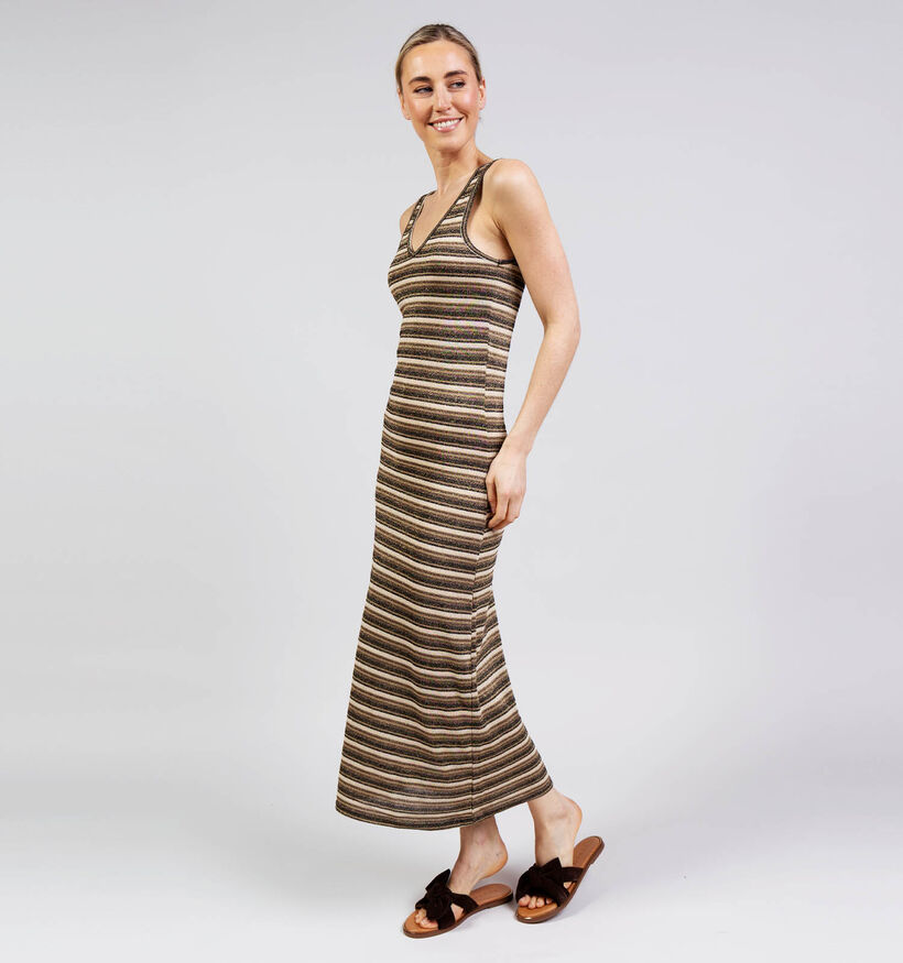 JDY Hallo Life V-Neck Donkerbruine Lange Jurk voor dames (375090)