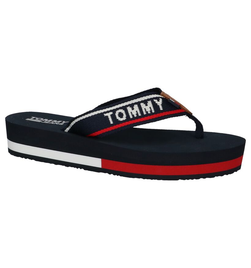 Teenslippers met Plateauzool Tommy Hilfiger Donker Blauw, , pdp