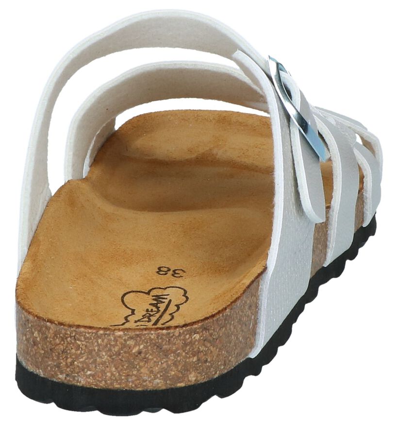 Bio Dream Nu-pieds plates en Argent en textile (292445)