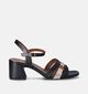 Marco Tozzi Zwarte Sandalen met blokhak voor dames (354228)