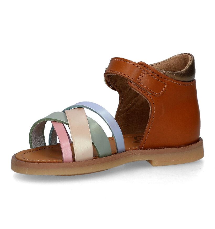 STONES and BONES Pita Sandales en Cognac pour filles (322618)