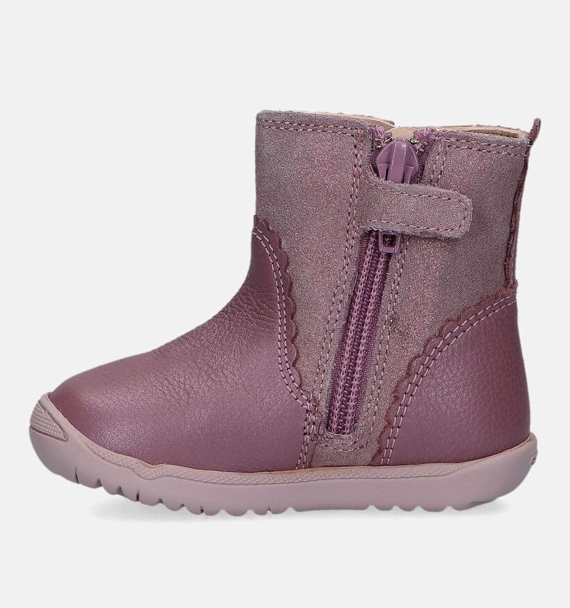 Geox Macchia Bottes en Rose pour filles (330100) - pour semelles orthopédiques