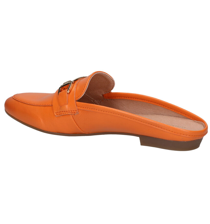 Scapa Nu-pieds plates en Orange en cuir (288860)