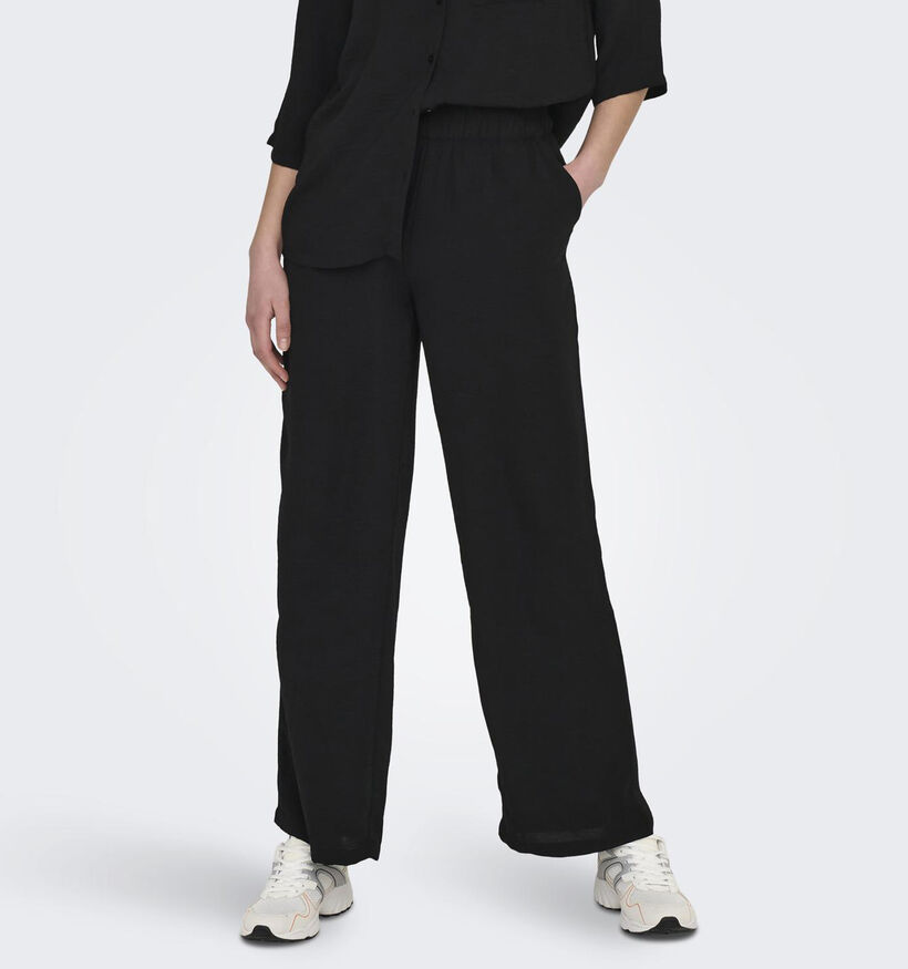 JDY Divya Life Pantalon large en Noir L32 pour femmes (351357)