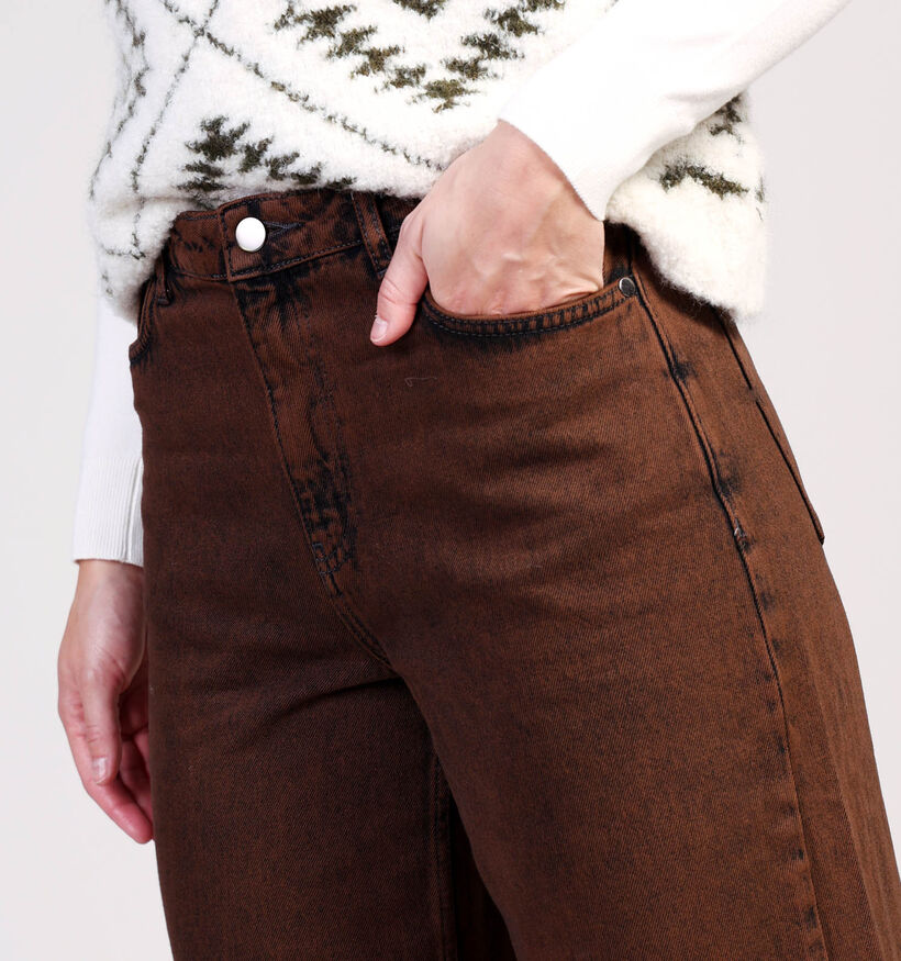 Minus MSDilara Donkerbruine Jeansbroek voor dames (361738)