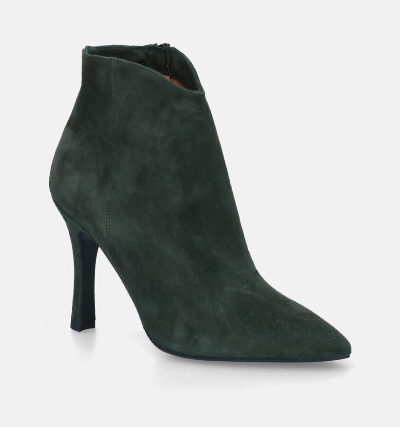 Cristian Daniel Bottines à talons en Vert kaki pour femmes (317501)