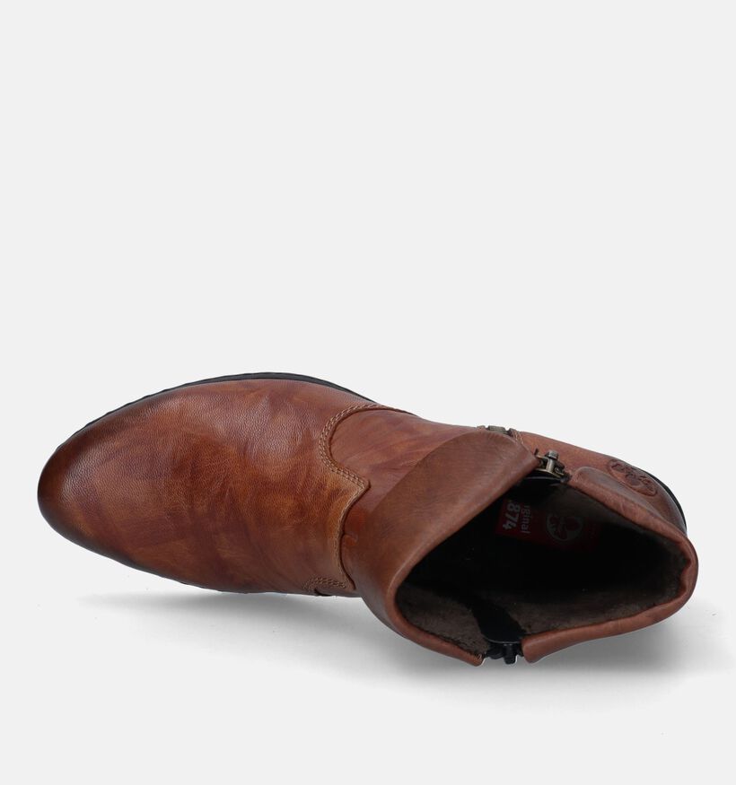 Rieker Cognac Korte enkellaarsjes voor dames (331600)