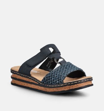 Rieker Slippers Blauw