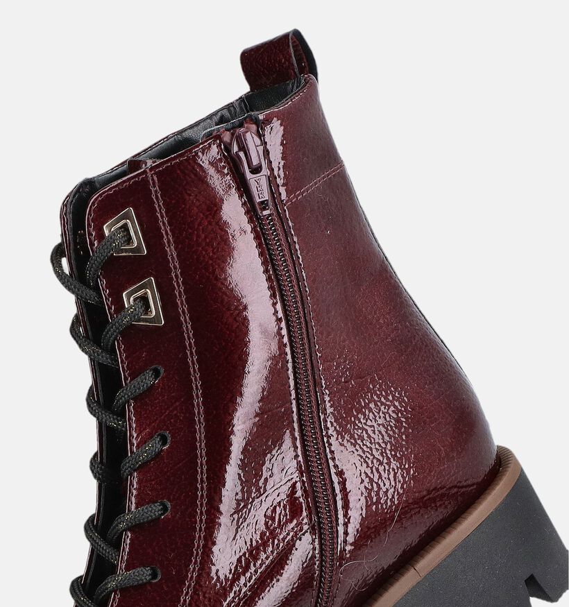 Gabor Bordeaux Boots met Veters en Rits voor dames (380366) - geschikt voor steunzolen