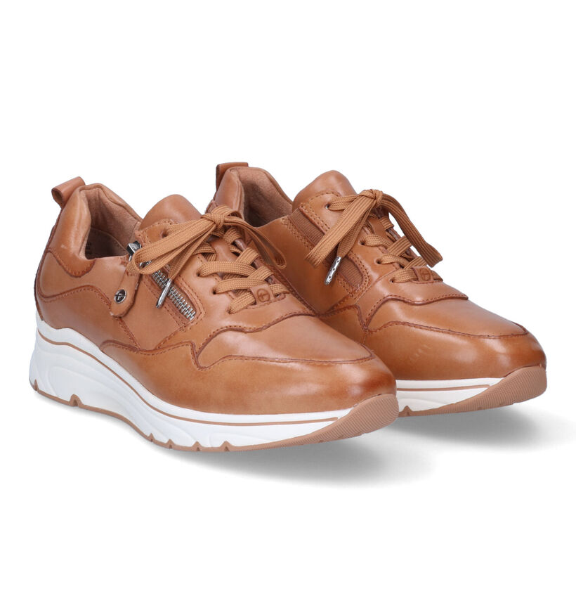 Tamaris Pure Relax Cognac Veterschoenen in leer (302763)