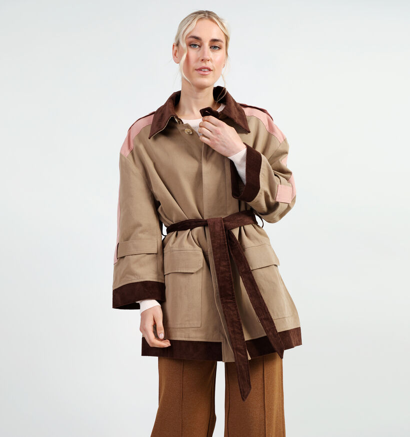 Orfeo Rosa Manteau mi-longue en Beige pour femmes (349324)