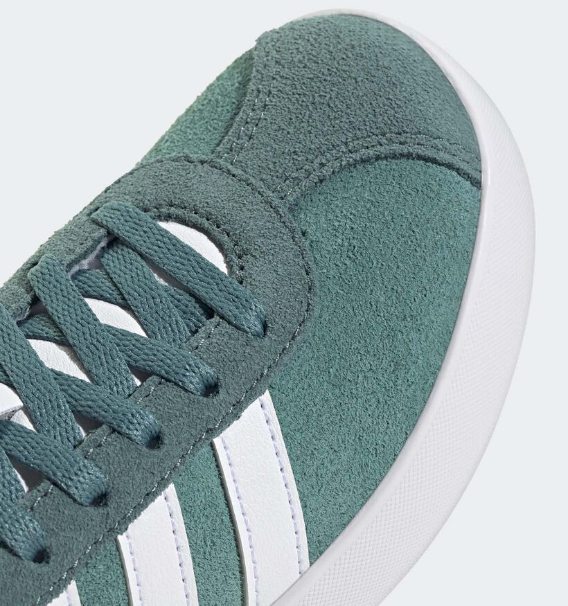 adidas VL Court 3.0 Baskets en Vert pour filles, gar&ccedil;ons (365439) - pour semelles orthop&eacute;diques