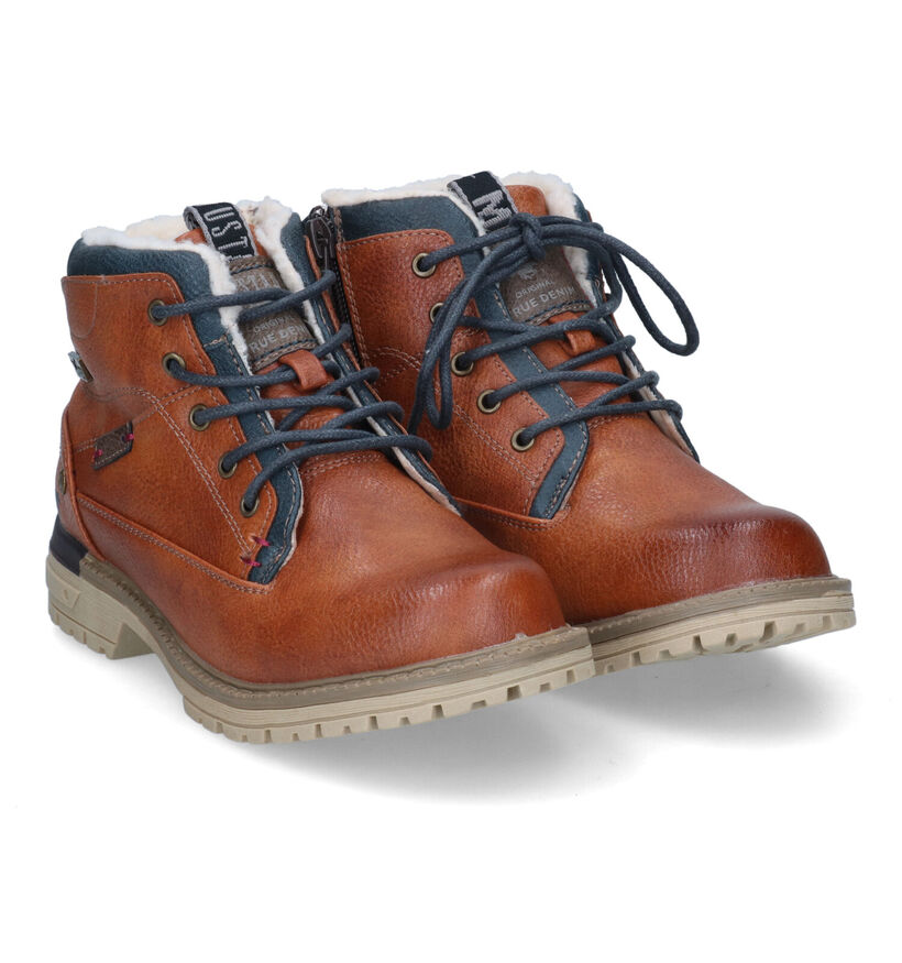 Mustang Cognac Boots voor jongens (313980)