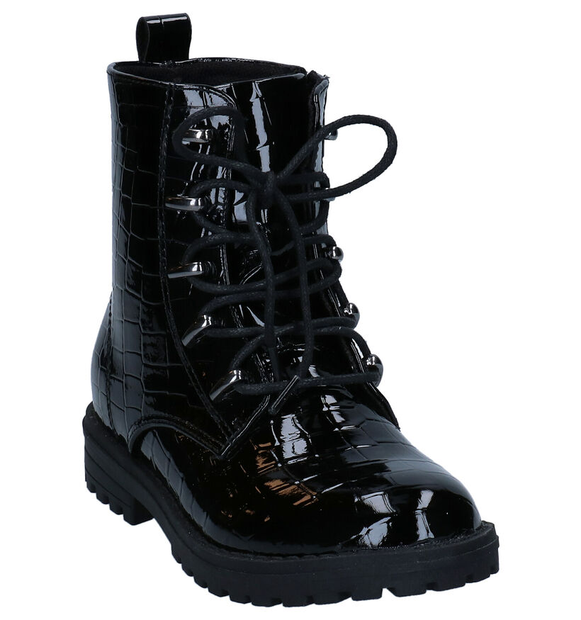 Milo & Mila Chaussures hautes en Noir en simili cuir (280832)