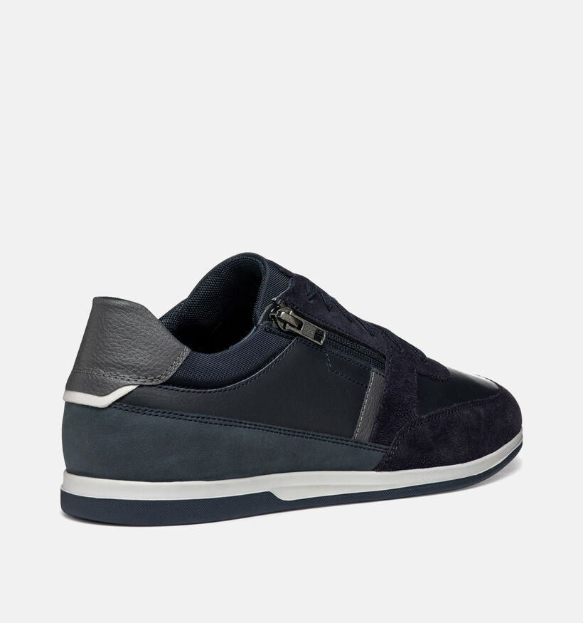 Geox Renan Blauwe Veterschoenen voor heren (351618) - geschikt voor steunzolen