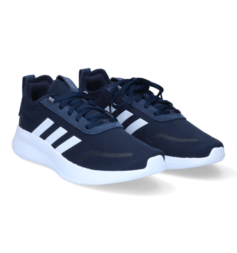 adidas Lite Racer Baskets en Bleu en textile (302034)