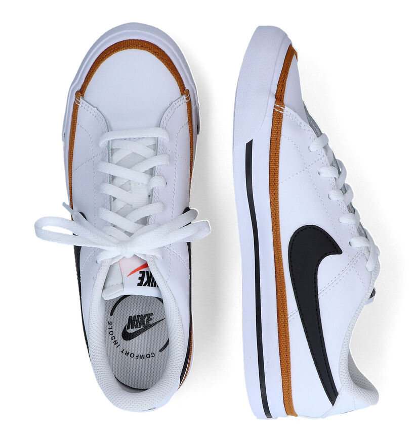 Nike Court Legacy Baskets en Blanc en cuir (302133)