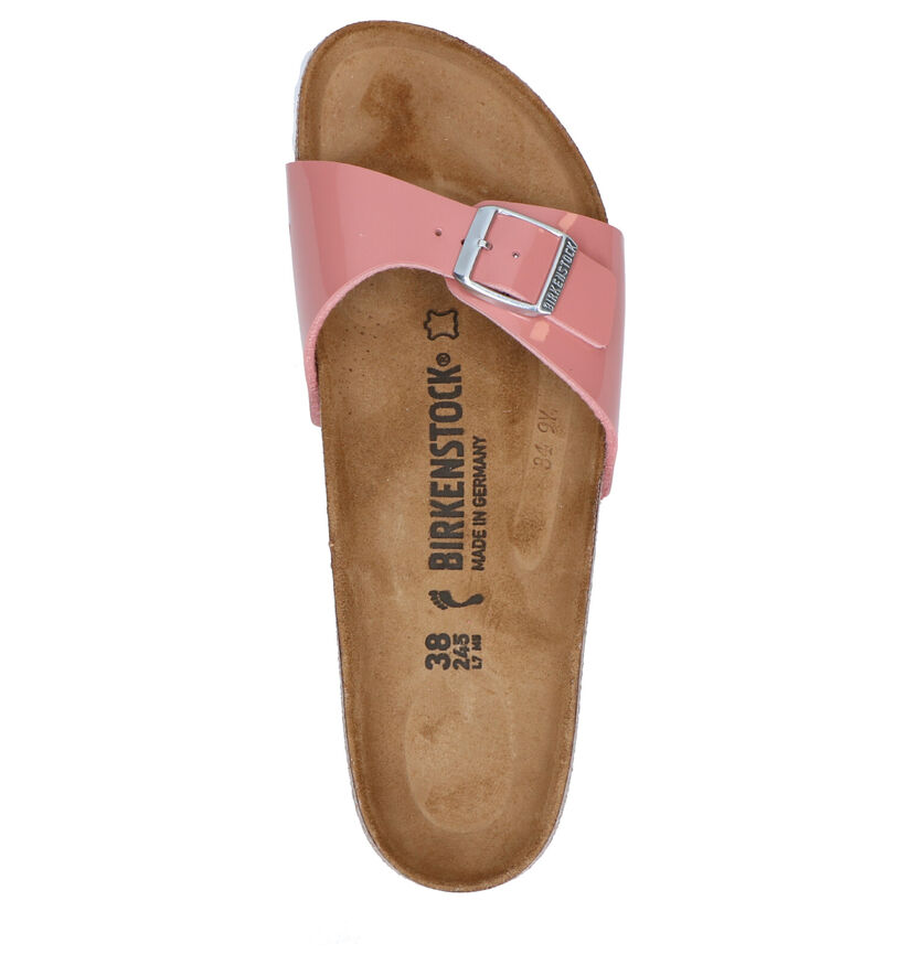 Birkenstock Madrid Rode Slippers in kunstleer (322644)