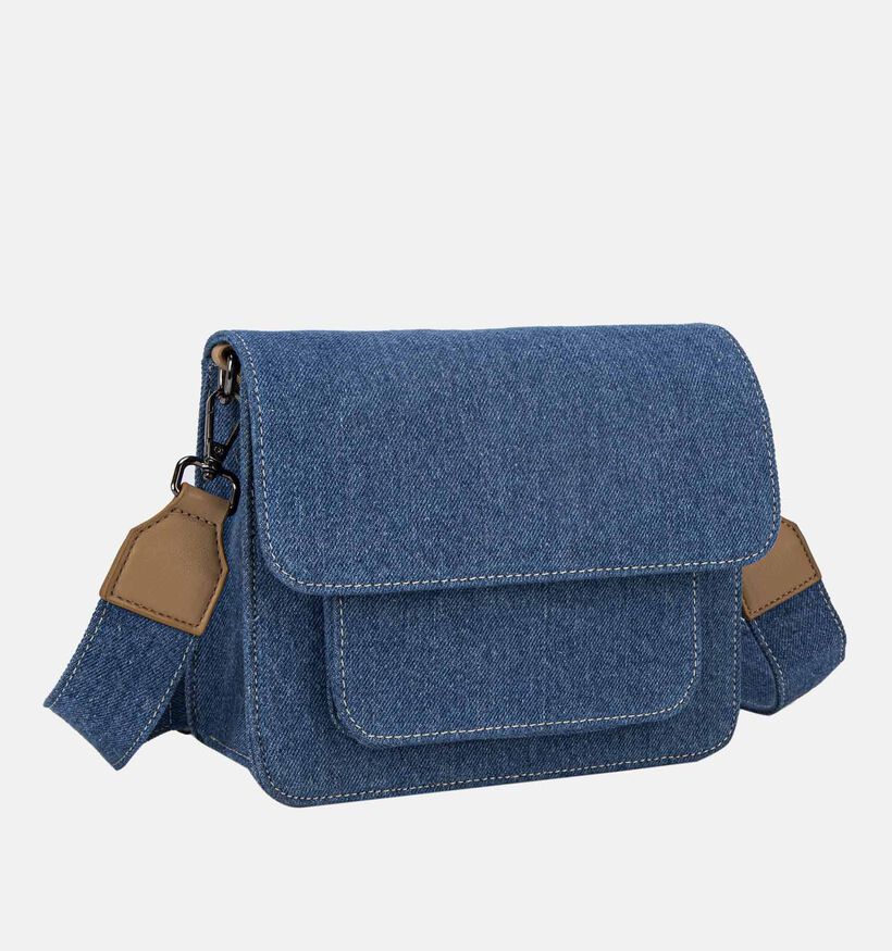 Hvisk Cayman Pocket Denim Sac porté croisé en Bleu pour femmes (343020)