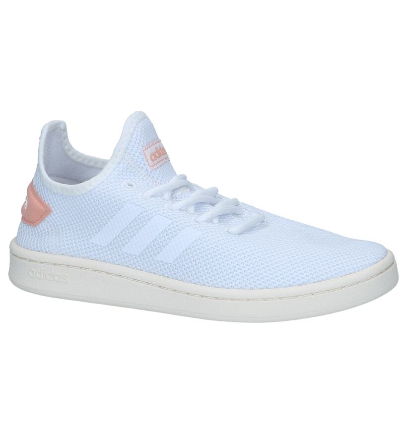 Witte Slip-on Sneakers Adidas Court Adapt in stof (237031)