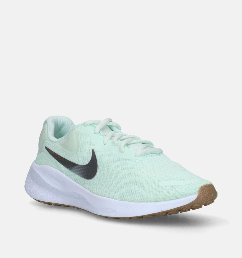 Nike Revolution 7 Baskets en Vert pour femmes (339861)