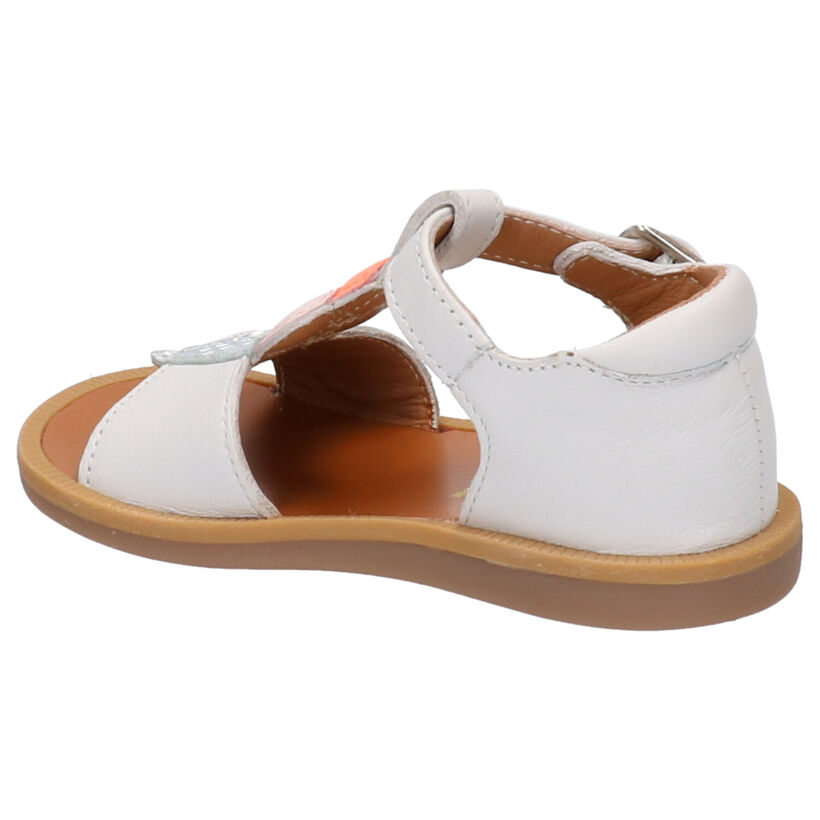 Pom d'Api Poppy Ice Cream Sandales en Blanc en cuir (304772)