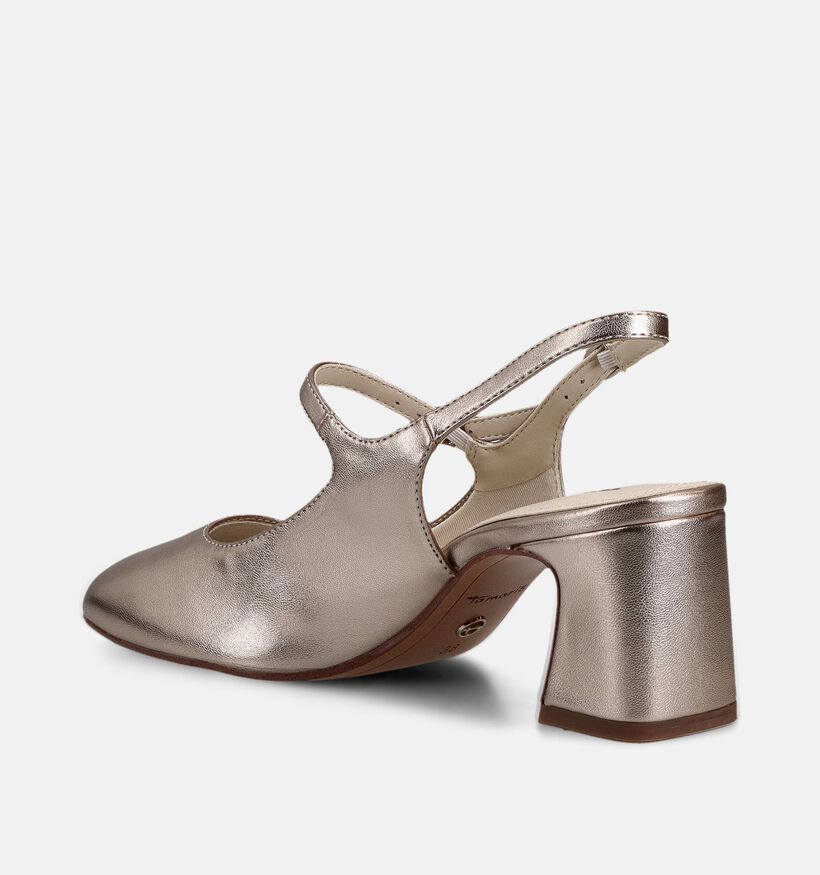 Tamaris Escarpins slingback en Or pour femmes (367693)