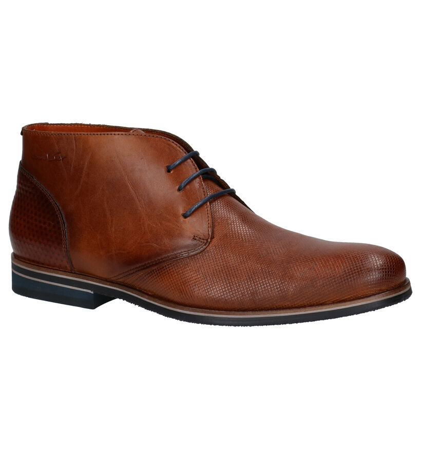 Van Lier Chaussures hautes en Cognac en cuir (261902)