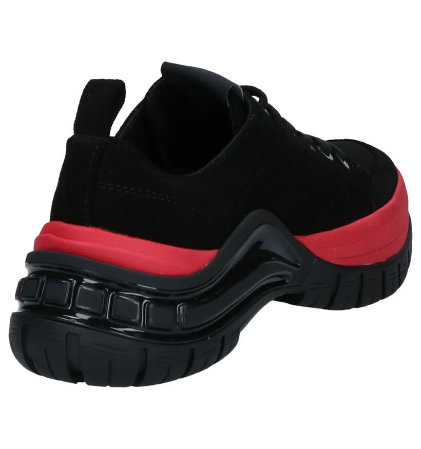 Calvin Klein Tisha Zwarte Veterschoenen in nubuck (255824)