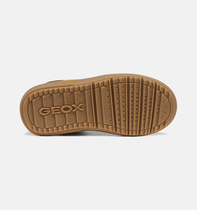 Geox Theeleven Boots &agrave; lacets en Cognac pour gar&ccedil;ons (377757) - pour semelles orthop&eacute;diques