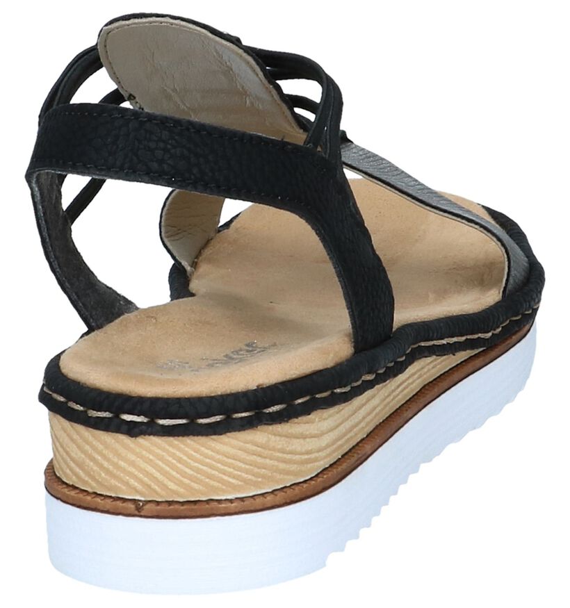 Zwarte Geklede Sandalen Rieker in kunstleer (251659)