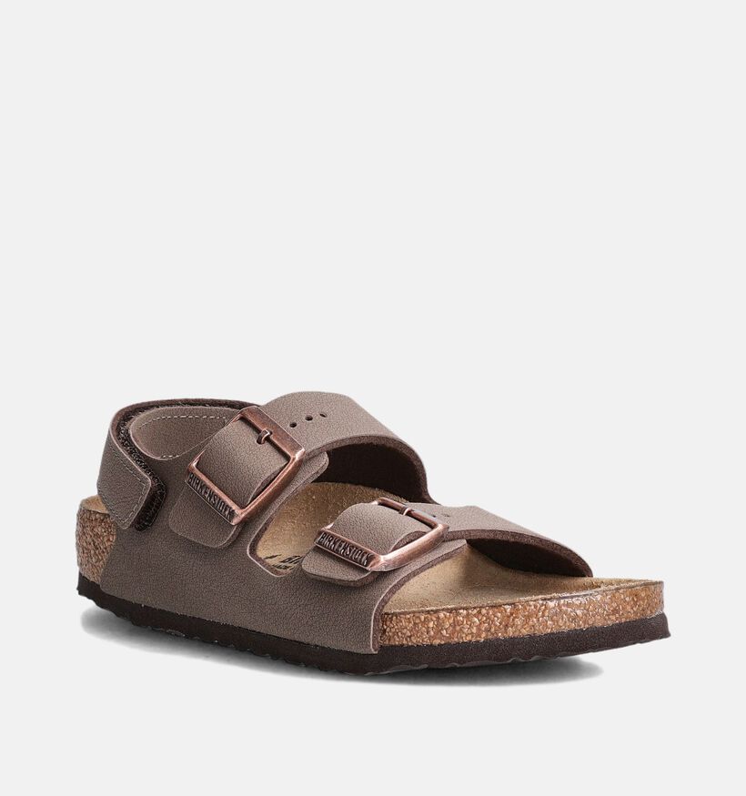 Birkenstock Milano Sandales en Taupe pour filles, garçons (352405)